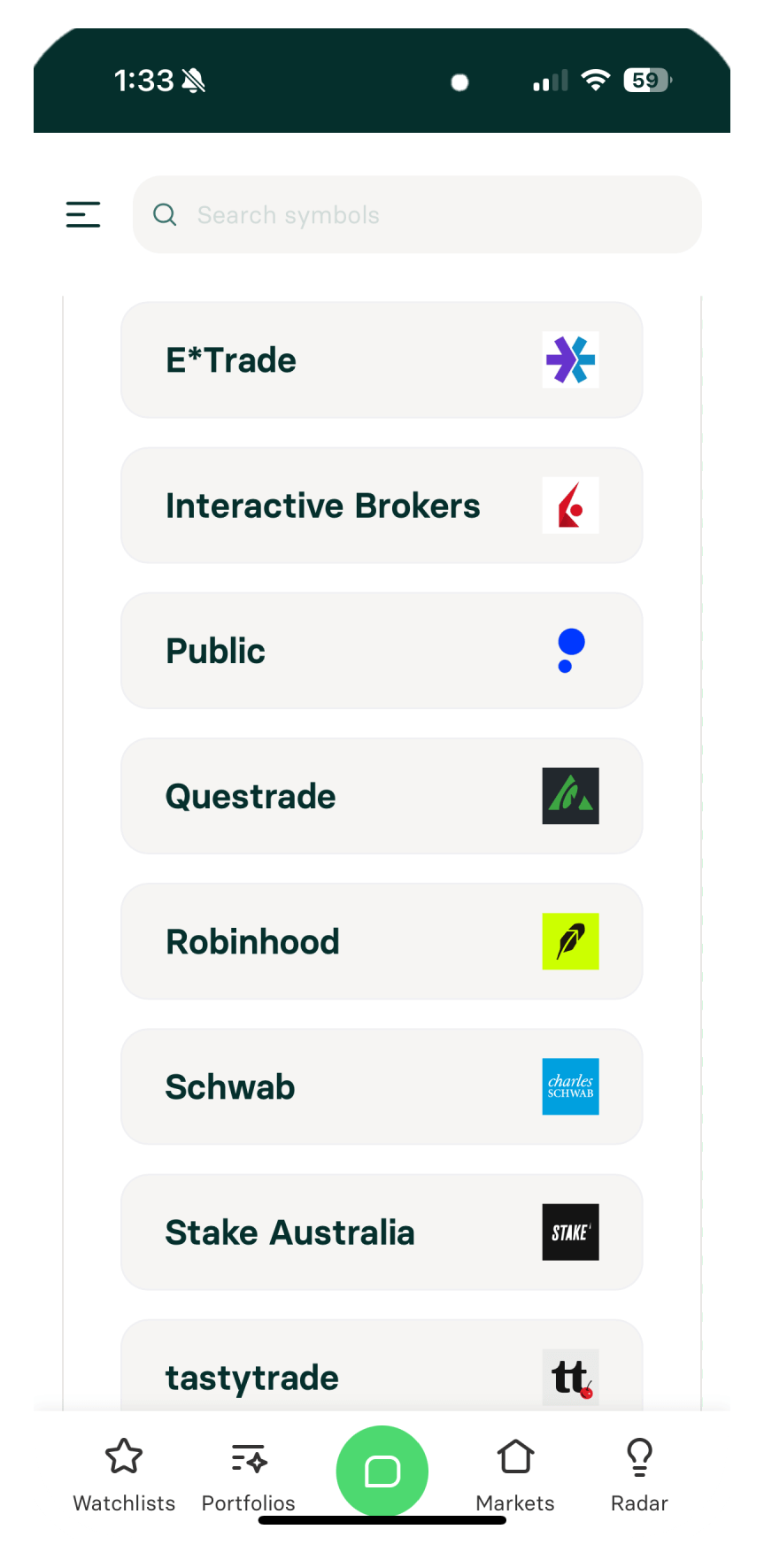 Brokerage Integrations – One-Click Portfolio Sync